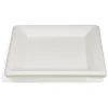 Lot de 12 assiettes plates carrées en canne à sucre-Gifi Outlet