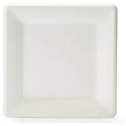 Lot de 12 assiettes plates carrées en canne à sucre-Gifi Outlet
