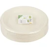 Lot de 50 assiettes plates rondes jetables en canne à sucre-Gifi