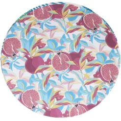 Lot de 10 assiettes plates rondes carton motif exotique grenade feuillage Ø23cm-Gifi Outlet