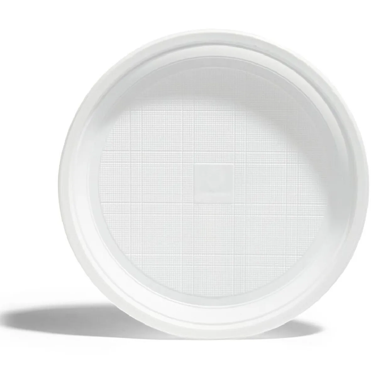 Lot de 50 assiettes plates réutilisables plastique blanc-Gifi Online