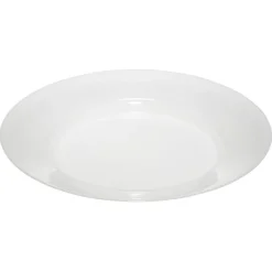 Lot de 4 assiettes rondes plastique blanc translucide Ø24 cm-Gifi Best