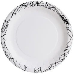 Lot de 10 assiettes rondes en carton Halloween motif araignée-Gifi Clearance