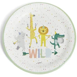 Lot de 8 assiettes Wild carton Ø23cm-Gifi Outlet