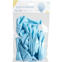 Lot de 20 ballons en latex bleu pastel-Gifi New