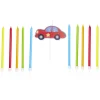 Lot de 10 bougies anniversaire voiture avec support-Gifi Clearance