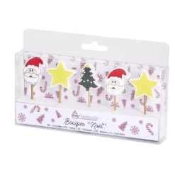 Lot de 5 bougies de Noël pour gâteau-Gifi Hot