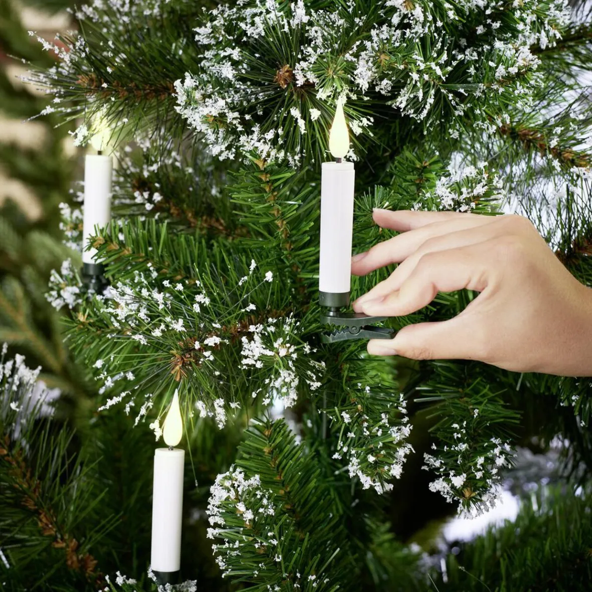 Lot de 5 bougies LED blanches flamme blanc chaud avec télécommande-Gifi Hot