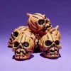 Lot de 6 citrouilles têtes de mort décoration Halloween à poser-Gifi Sale