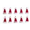 Lot de 10 décorations de table forme bonnet de Père Noël H6cm-Gifi Online