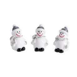 Lot de 3 décorations de table forme bonhomme de neige-Gifi Hot