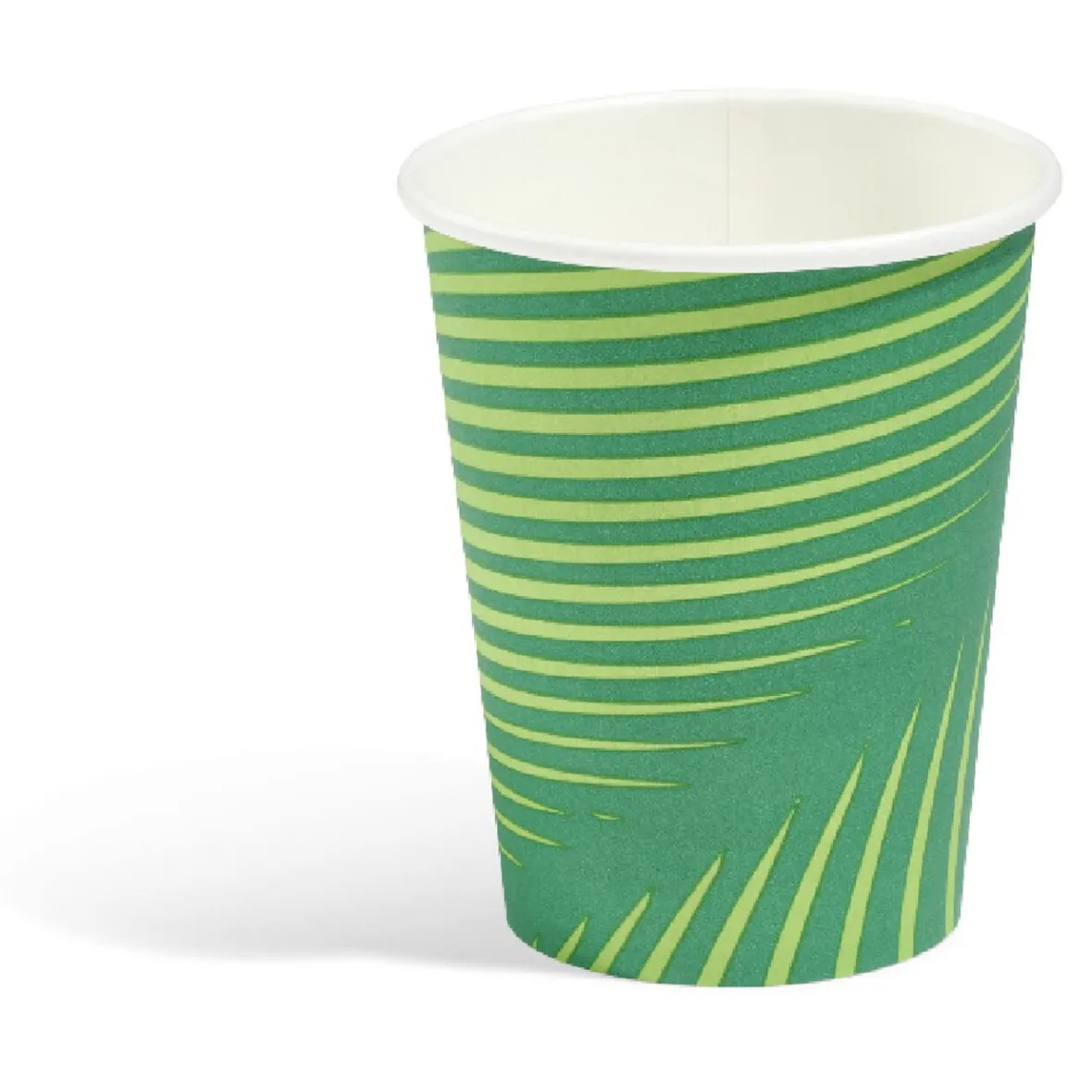 Lot de 10 gobelets en carton imprimé feuille vert-Gifi Discount