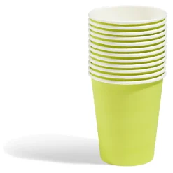 Lot de 10 gobelets en carton uni jaune-Gifi Online