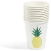 Lot de 10 gobelets en carton motif tropical ananas-Gifi Sale