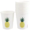 Lot de 10 gobelets en carton motif ananas 24 cl-Gifi Outlet
