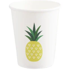 Lot de 10 gobelets en carton motif ananas 24 cl-Gifi Outlet