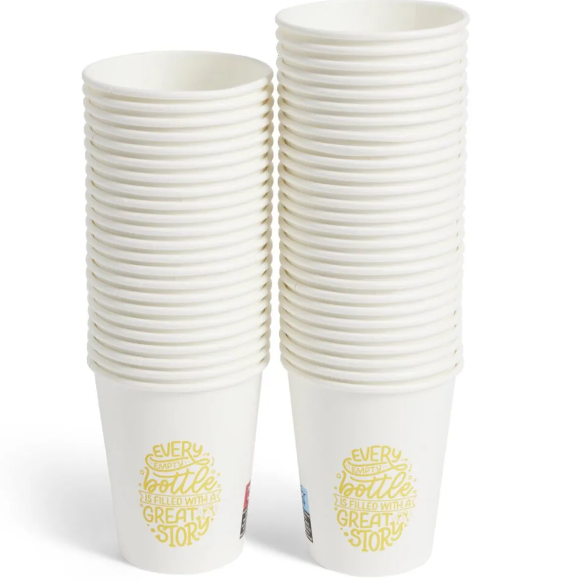 Lot de 50 gobelets jetables en carton-Gifi New