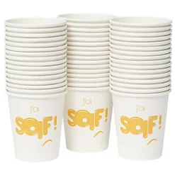 Lot de 50 gobelets jetables en carton-Gifi New