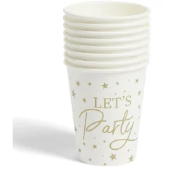 Lot de 8 gobelets Let's Party carton 24cl-Gifi Clearance