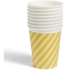 Lot de 8 gobelets rayé orange et jaune carton 24cl-Gifi