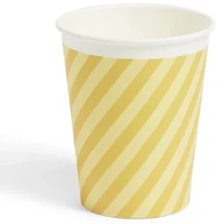 Lot de 8 gobelets rayé orange et jaune carton 24cl-Gifi