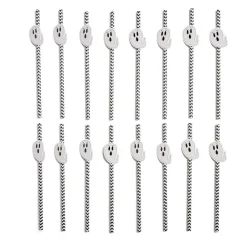 Lot de 16 pailles Halloween en papier - 4 modèles-Gifi Clearance