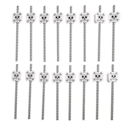 Lot de 16 pailles Halloween en papier - 4 modèles-Gifi Clearance