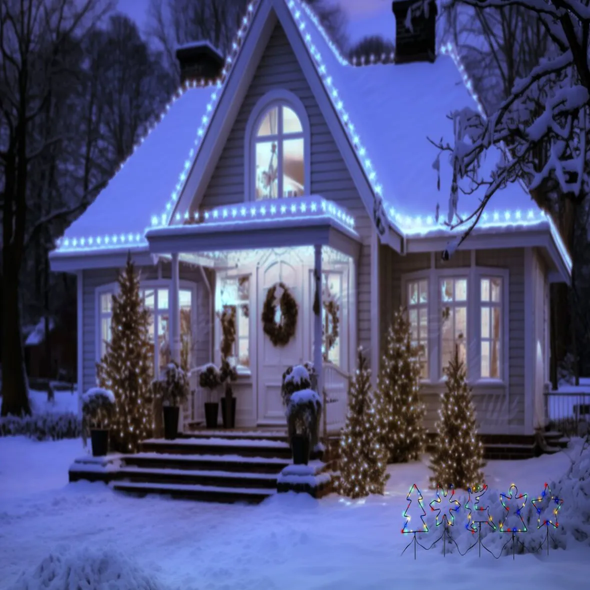 Lot de 5 pics lumineux à planter H50cm multicolore-Gifi Sale