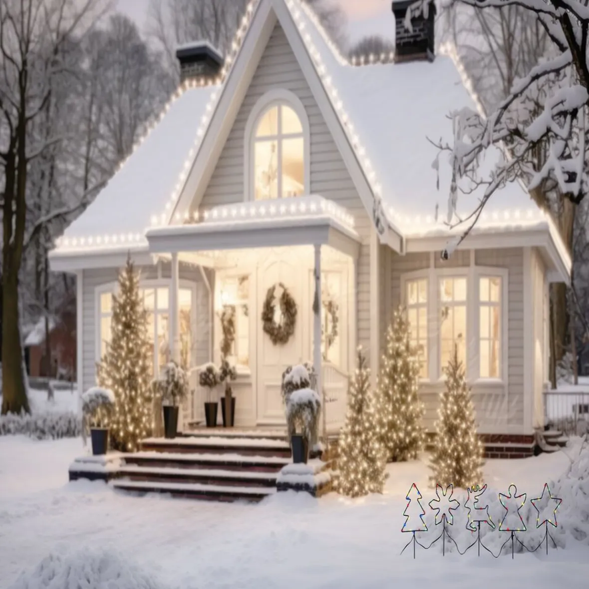 Lot de 5 pics lumineux à planter H50cm multicolore-Gifi Sale