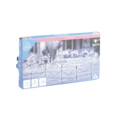 Lot de 5 pics lumineux à planter H50cm blanc froid-Gifi