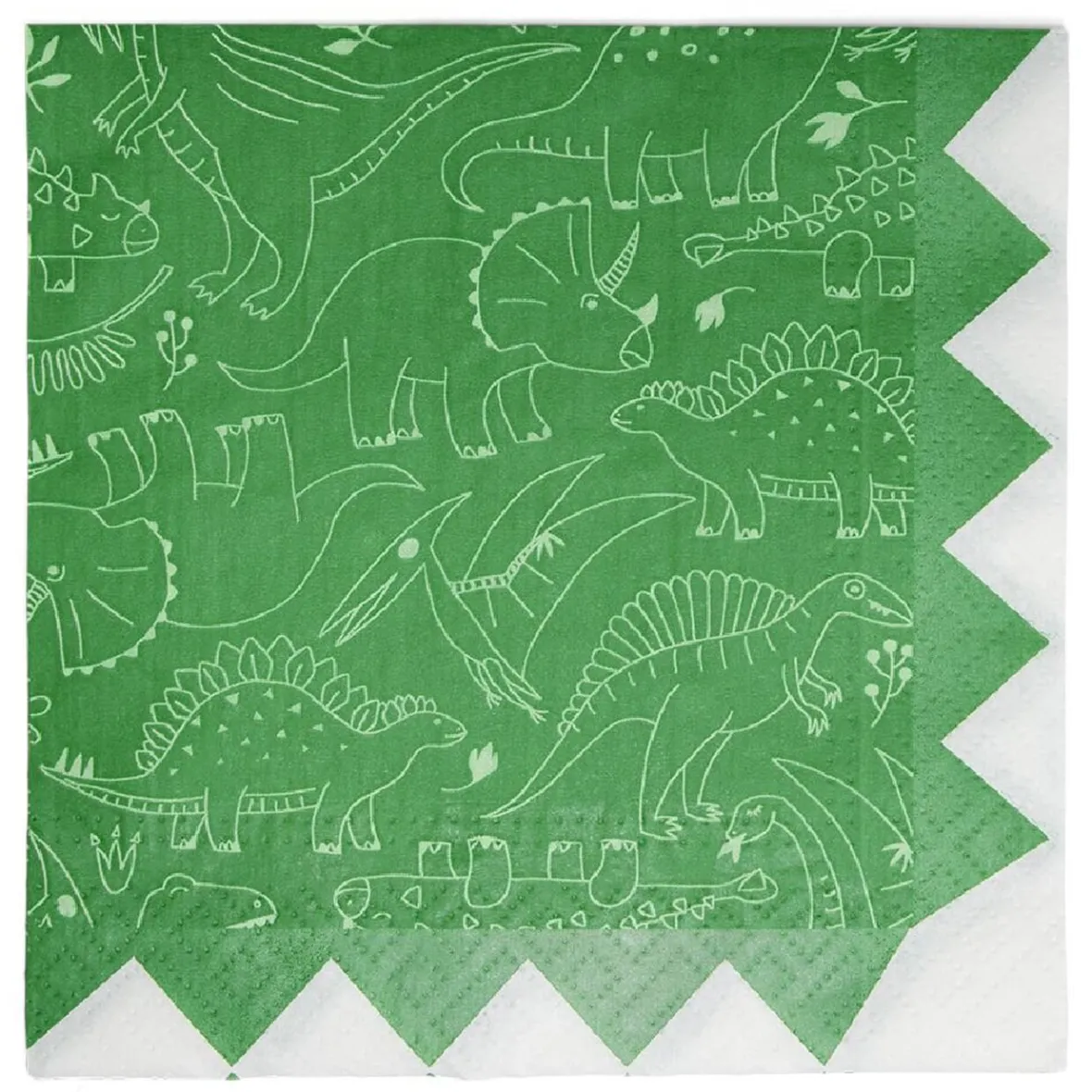 Lot de 16 serviettes motif dinosaure papier 33x33cm-Gifi New