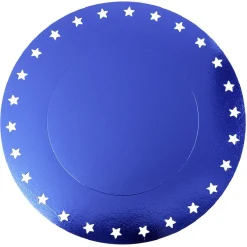 Lot de 4 sous-assiettes jetables bleues-Gifi Sale