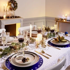 Lot de 4 sous-assiettes jetables bleues-Gifi Sale