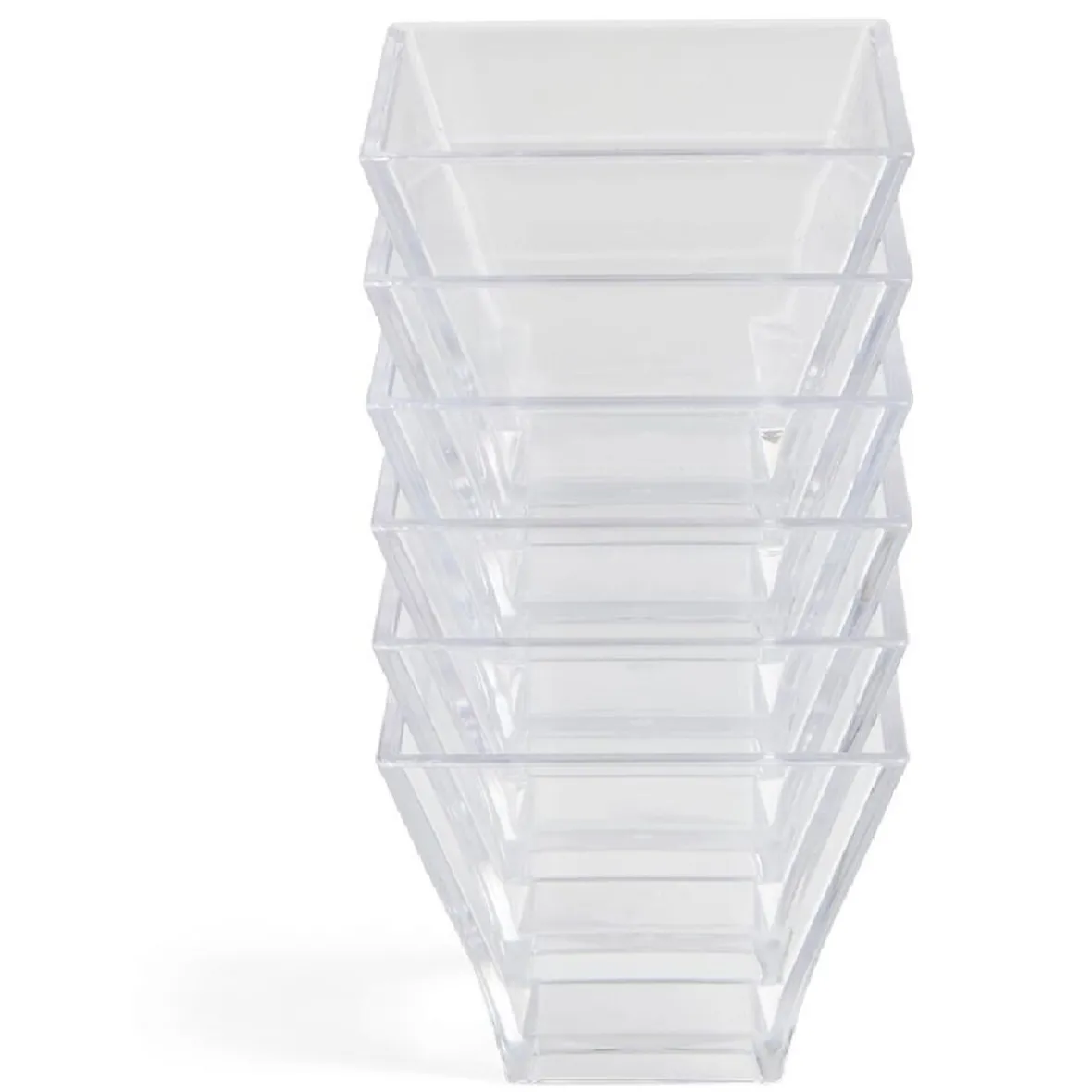 Lot de 6 verrines 88ml en plastique transparent 6x6xH5cm-Gifi Online