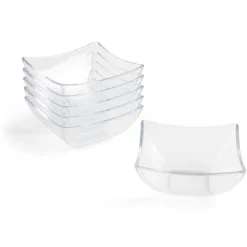 Lot de 6 verrines 95ml plastique transparent Ø7,9xH3,6cm-Gifi