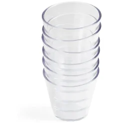 Lot de 6 verrines 100ml plastique transparent Ø6,9xH6,7cm-Gifi Best