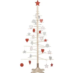 Lot sapin de Noël en bois et 30 décorations-Gifi Hot