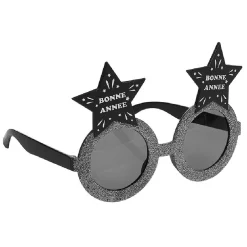 Lunettes Bonne année en forme d'étoile noir et argenté-Gifi Sale