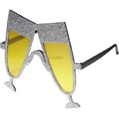 Lunettes forme flûte jaunes et argentées-Gifi Outlet