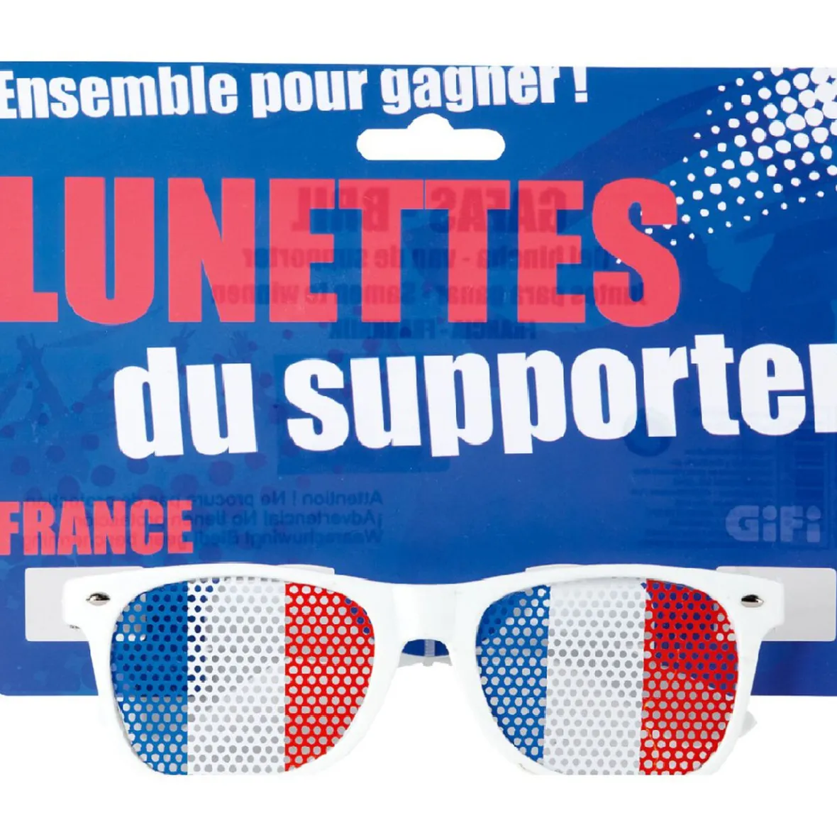 Lunettes perforées supporter France-Gifi Outlet