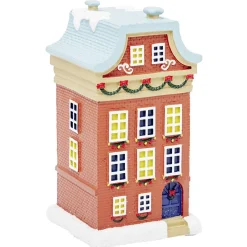 Maison lumineuse de Noël nordique rouge H15,3cm-Gifi Clearance