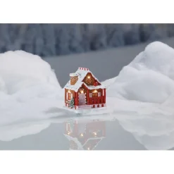 Maison pain d'épice lumineuse neige Noël-Gifi Online