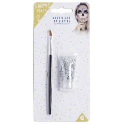 Maquillage paillettes avec pinceau - 4 coloris-Gifi