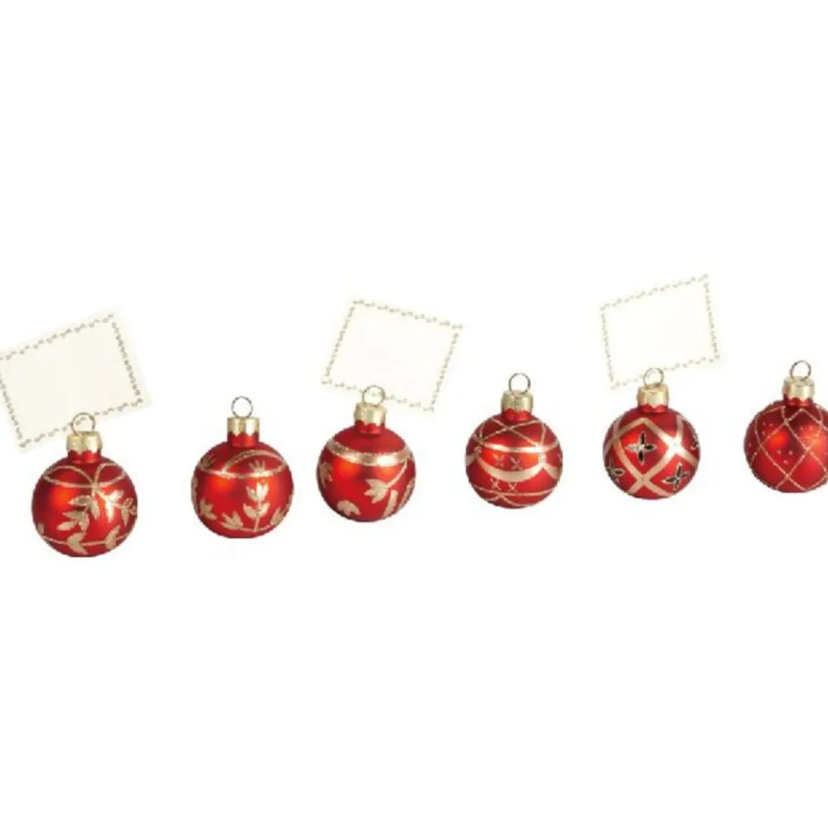 Marque place boule de Noel X6 rouge-Gifi Online