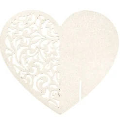 Marque place forme coeur blanc x6-Gifi Hot