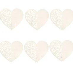 Marque place forme coeur blanc x6-Gifi Hot