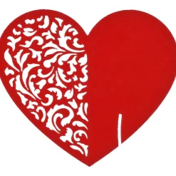 Marque place forme coeur rouge x6-Gifi