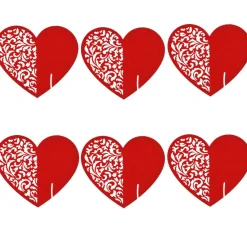 Marque place forme coeur rouge x6-Gifi