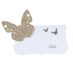 Marque place papillon doré x12-Gifi Clearance