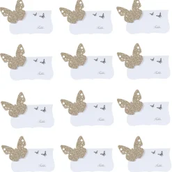 Marque place papillon doré x12-Gifi Clearance